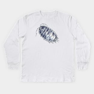 Porcellio laevis "dairy cow" Isopod Kids Long Sleeve T-Shirt